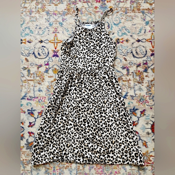 Cheetah Print Sleeveless Spring/Summer Dress, sz Large (10-12) - Picture 1 of 8